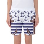 Anchor Background Design Women s Basketball Shorts