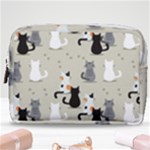Cute Cat Seamless Pattern Make Up Pouch (Medium)