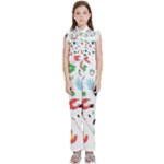 Vector Set Isolates With Cute Birds Scandinavian Style Kids  Sleeveless Ruffle Edge Band Collar Chiffon One Piece