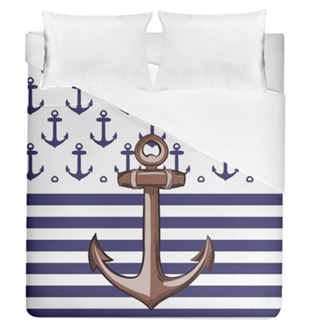 Anchor Background Design Duvet Cover (Queen Size) from ArtsNow.com