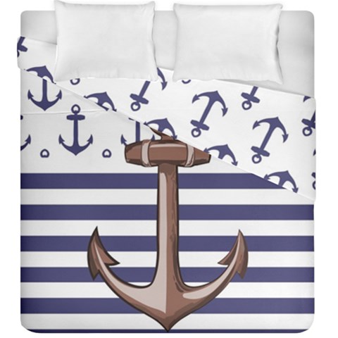 Anchor Background Design Duvet Cover Double Side (King Size) from ArtsNow.com