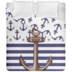 Anchor Background Design Duvet Cover Double Side (California King Size)
