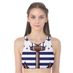 Anchor Background Design Tank Bikini Top