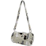 Cute Cat Seamless Pattern Mini Cylinder Bag
