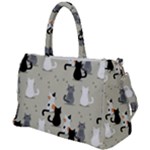 Cute Cat Seamless Pattern Duffel Travel Bag