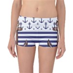 Anchor Background Design Reversible Boyleg Bikini Bottoms
