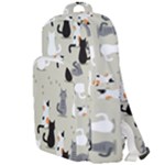 Cute Cat Seamless Pattern Double Compartment Backpack