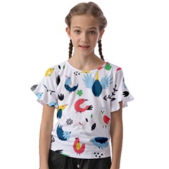 Kids  Cut Out Flutter Sleeves 
