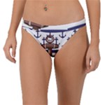Anchor Background Design Band Bikini Bottoms