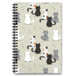 Cute Cat Seamless Pattern 5.5  x 8.5  Notebook
