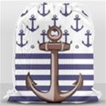 Anchor Background Design Drawstring Bag (Large)