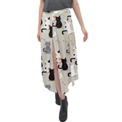 Velour Split Maxi Skirt 
