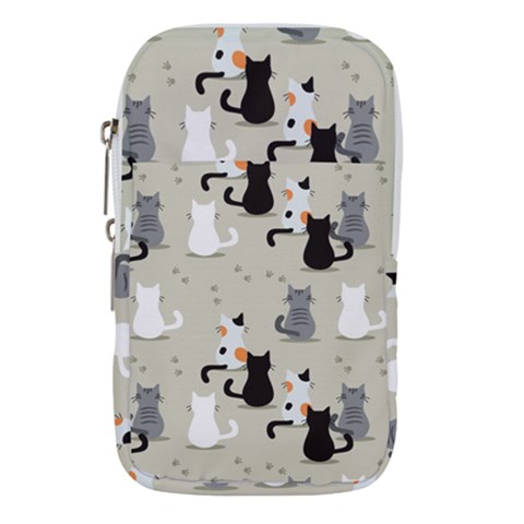 Cute Cat Seamless Pattern Waist Pouch (Small) from ArtsNow.com