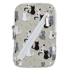 Cute Cat Seamless Pattern Belt Pouch Bag (Small) from ArtsNow.com