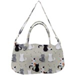 Cute Cat Seamless Pattern Removable Strap Handbag