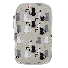 Cute Cat Seamless Pattern Waist Pouch (Large) from ArtsNow.com