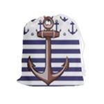 Anchor Background Design Drawstring Pouch (XL)