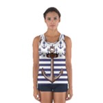 Anchor Background Design Sport Tank Top 