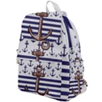 Anchor Background Design Top Flap Backpack