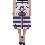 Anchor Background Design Classic Midi Skirt