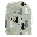 Cute Cat Seamless Pattern Drawstring Pouch (3XL)