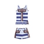 Anchor Background Design Kids  Boyleg Swimsuit