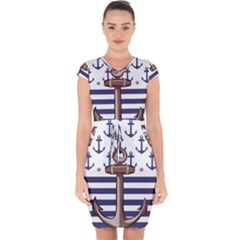 Capsleeve Drawstring Dress  