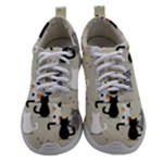 Cute Cat Seamless Pattern Women Athletic Shoes