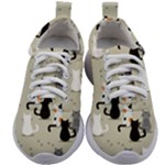 Cute Cat Seamless Pattern Kids Athletic Shoes