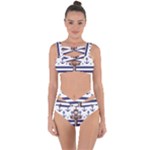 Anchor Background Design Bandaged Up Bikini Set 