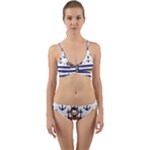 Anchor Background Design Wrap Around Bikini Set