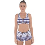 Anchor Background Design Racerback Boyleg Bikini Set