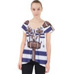Anchor Background Design Lace Front Dolly Top