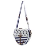 Anchor Background Design Heart Shoulder Bag