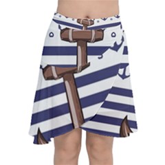 Chiffon Wrap Front Skirt 