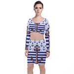 Anchor Background Design Top and Skirt Sets