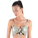 Cute Cat Seamless Pattern Woven Tie Front Bralet