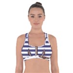 Anchor Background Design Cross Back Sports Bra