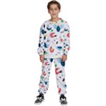 Vector Set Isolates With Cute Birds Scandinavian Style Kids  Sweatshirt set