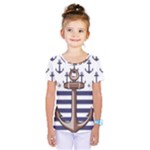 Anchor Background Design Kids  One Piece T-Shirt