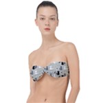 Cute Cat Seamless Pattern Classic Bandeau Bikini Top 