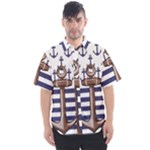 Anchor Background Design Men s Short Sleeve Shirt