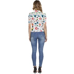 Puffed Short Sleeve Button Up Jacket 