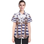 Anchor Background Design Women s Short Sleeve Shirt