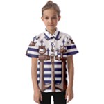 Anchor Background Design Kids  Short Sleeve Shirt