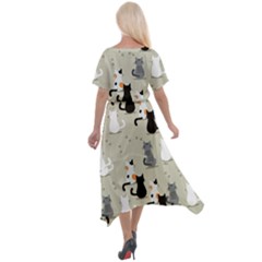Cross Front Sharkbite Hem Maxi Dress 