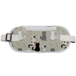 Cute Cat Seamless Pattern Rounded Waist Pouch