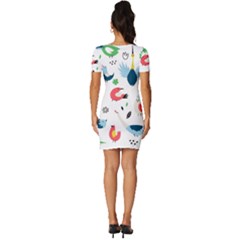 Fitted Knot Split End Bodycon Dress 