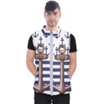 Anchor Background Design Men s Puffer Vest
