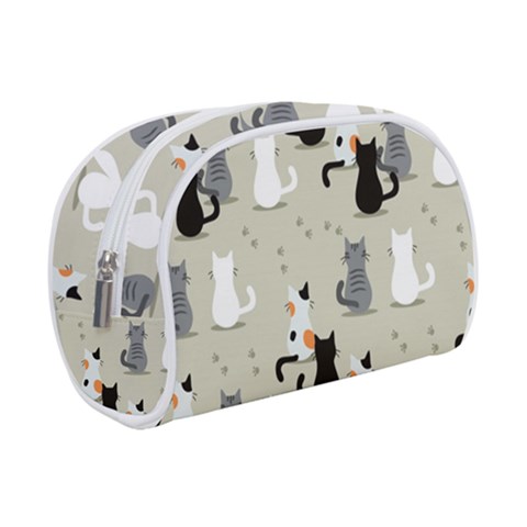 Cute Cat Seamless Pattern Make Up Case (Small) from ArtsNow.com